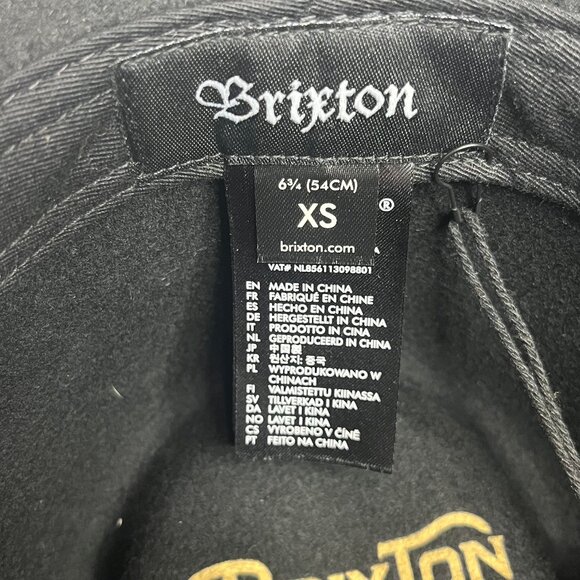 Brixton Messer Fedora Size XS Black NWT New Wool Fall Hat Brown Band Classic Uni - Picture 3 of 9